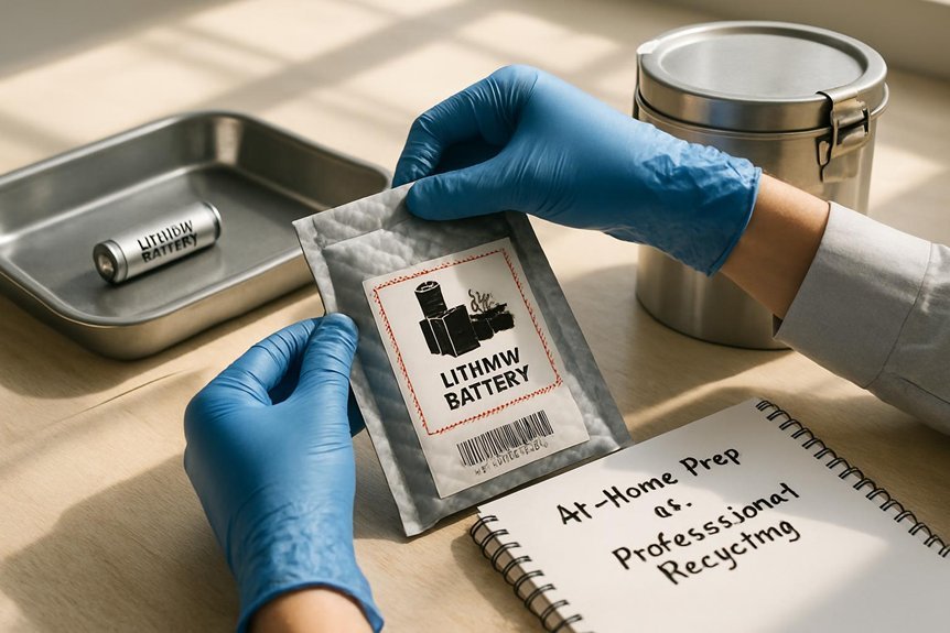 assess at home vs professional battery disposal