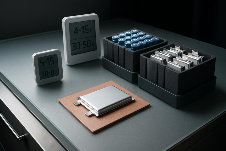 ideal storage temps for li ion li polymer