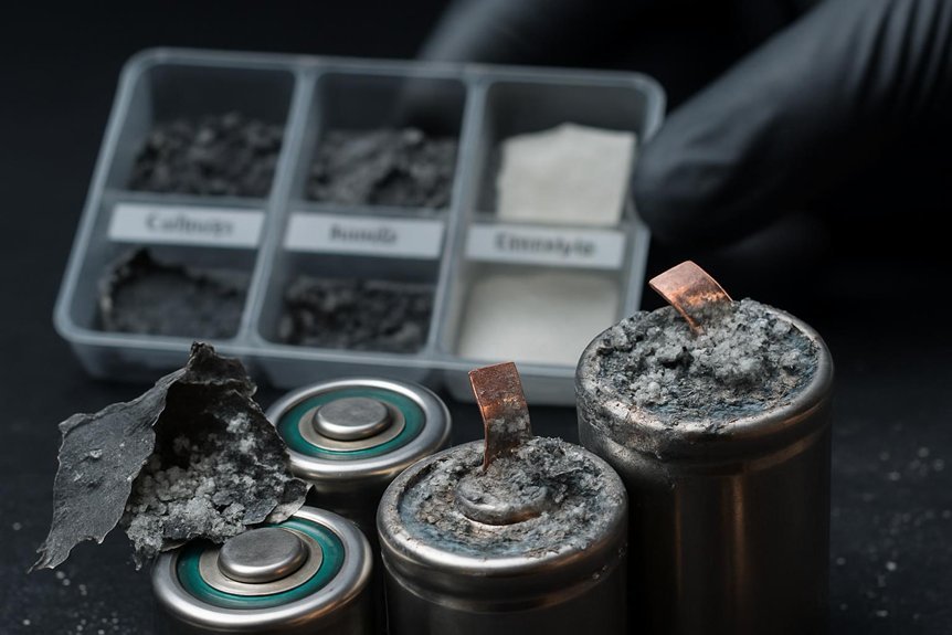 recovery yields by battery components and chemistry