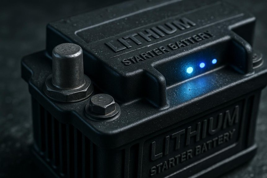 high drain lithium starter battery performance
