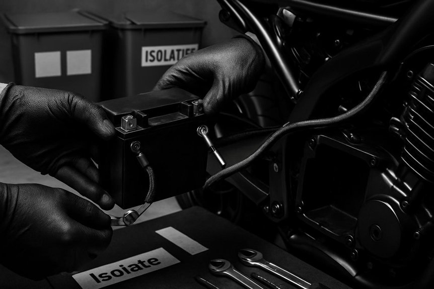 isolate discharge dispose safely