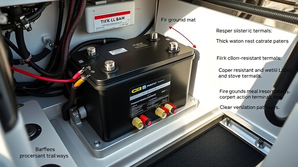 safe marine battery installation