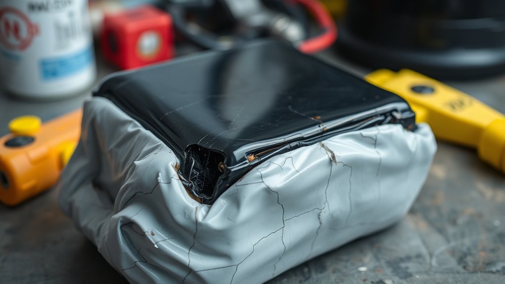 swollen batteries risk rupture