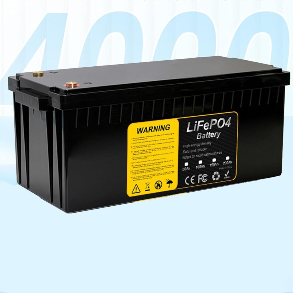 12V 80Ah 100Ah 150Ah 200Ah LiFePO4 Battery Deep Cycle Lithium Iron Phosphate Rechargeable Battery Built-in BMS for Golf Cart EV RV Solar Energy Storage Battery,12v200ah 12V 80Ah 100Ah 150Ah 200Ah LiFePO4 Battery Deep Cycle Lithium Iron Phosphate Rechargeable Battery Built-in BMS for Golf Cart EV RV Solar Energy Storage Battery,12v200ah