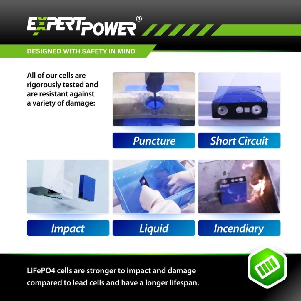 ExpertPower Pack 3.2V 304Ah LiFePO4 Lithium Battery Cell | UL2580 A+ Grade 4000-7000 Life Cycles 10-Year LifeSpan | Deep Cycle Rechargeable Electric-Vehicle Grade ExpertPower Pack 3.2V 304Ah LiFePO4 Lithium Battery Cell | UL2580 A+ Grade 4000-7000 Life Cycles 10-Year LifeSpan | Deep Cycle Rechargeable Electric-Vehicle Grade