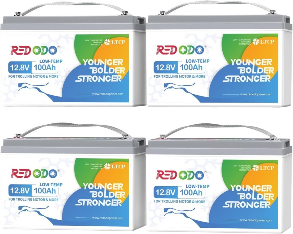 Redodo 12V 100Ah Lithium LiFePO4 Battery, Low-Temp Protection, Built-in 100A BMS, 10-Year Lifetime, Perfect for Cold Areas, Trolling Motor, Boat, RV, Off Grid Pack Redodo 12V 100Ah Lithium LiFePO4 Battery, Low-Temp Protection, Built-in 100A BMS, 10-Year Lifetime, Perfect for Cold Areas, Trolling Motor, Boat, RV, Off Grid Pack